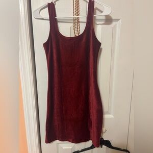 Scarlet/Maroon Slip Dress